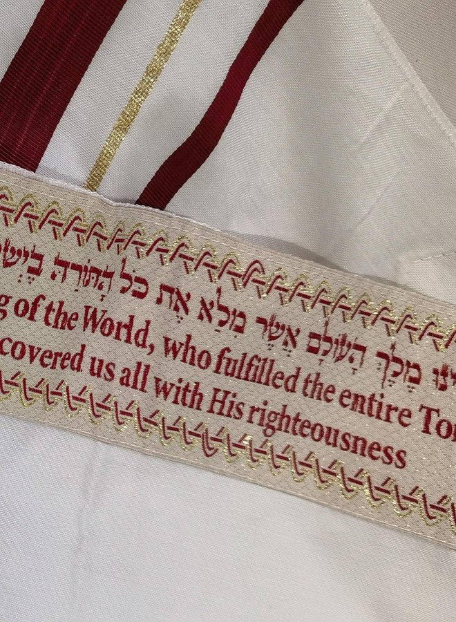 Rooherd tallit lady prayer shawl Christian woman jewish cloth scarf (1, NEW-Red) - Image 3